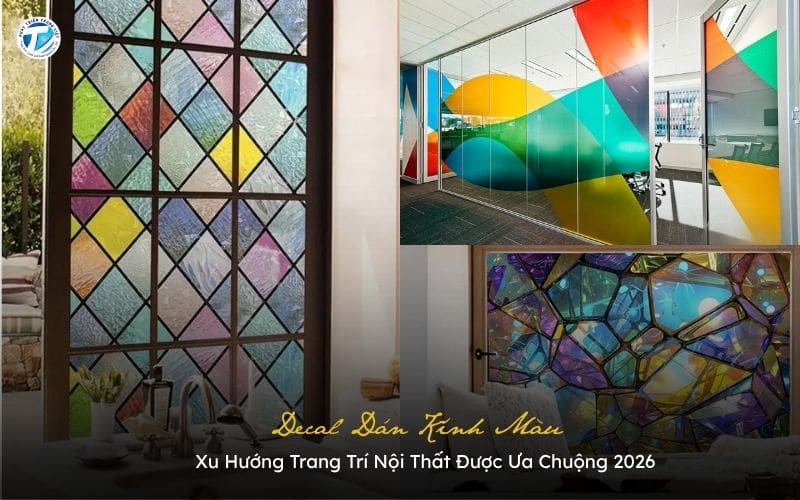 Decal Dán Kính Màu: Xu Hướng Trang Trí Nội Thất Được Ưa Chuộng